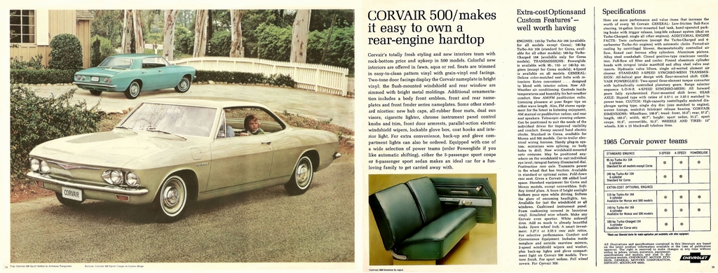 1965 Chevrolet Corvair Brochure Page 2